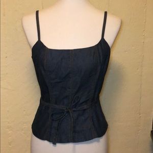 Ann Taylor Denim Wrap Top